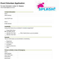 splash volunteers